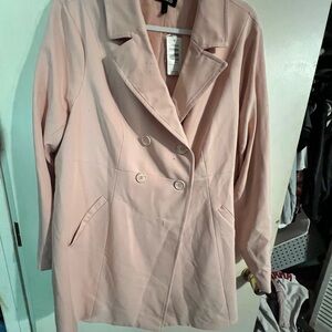 Torrid Blush Double-Breasted Trench Coat